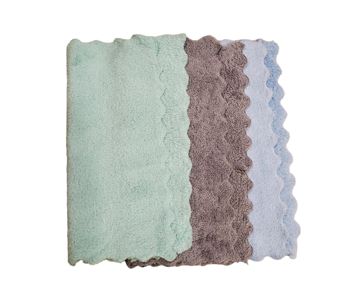 3 Pack Makeup Remover Cloths Green, Gray, Blue