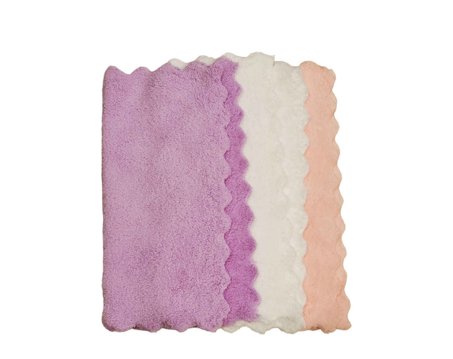 3 Pack Makeup Remover Cloths Purple, White, Pink